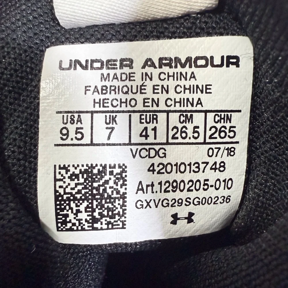 Under Armour Highlight Ace Sneakers Black White Mid-Top Volleyball Shoes - Picture 8 of 8